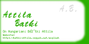 attila batki business card